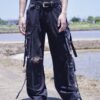 "ANARCHY" fade spray "BORO" custom crush tech pants