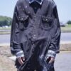"ANARCHY × ラインストーン" star motif BORO custom shirt