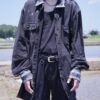 "ANARCHY × ラインストーン" star motif BORO custom shirt