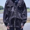 "銀箔ANARCHY" silver foil denim shirt jacket
