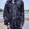 "銀箔ANARCHY" silver foil denim shirt jacket
