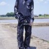 "銀箔ANARCHY" metallic silver foil remake shirt