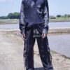 "銀箔ANARCHY" metallic silver foil remake shirt