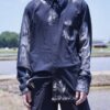 "銀箔ANARCHY" metallic silver foil remake shirt