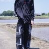"CHINA × SPORTS" black × red China track jacket