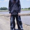 "CHINA × SPORTS" black × red China track jacket