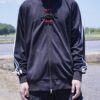 "CHINA × SPORTS" black × red China track jacket