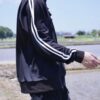"CHINA × SPORTS" black × red China track jacket