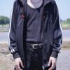 "CHINA × SPORTS" black × red China track jacket