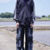 "CHINA × SPORTS" black × purple China track jacket