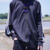 "CHINA × SPORTS" black × purple China track jacket