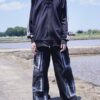 "CHINA × SPORTS" black × purple China track jacket