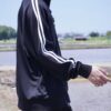 "CHINA × SPORTS" black × purple China track jacket