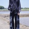 "CHINA × SPORTS" black × purple China track jacket