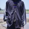 "CHINA × SPORTS" black × purple China track jacket