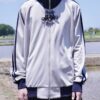 "CHINA × SPORTS" gray × navy China track jacket