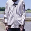 "CHINA × SPORTS" brown × white bi-color China track jacket