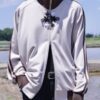 "CHINA × SPORTS" brown × white bi-color China track jacket
