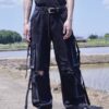 "ANARCHY" fade spray "BORO" custom crush tech pants