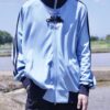 "CHINA × SPORTS" blue × pink China track jacket