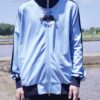 "CHINA × SPORTS" blue × pink China track jacket