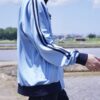 "CHINA × SPORTS" blue × pink China track jacket