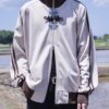 "CHINA × SPORTS" beige × blue China track jacket