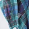 "BORO" green check hard crush BORO shirt