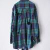 "BORO" green check hard crush BORO shirt