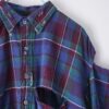 "BORO" purple check hard crush BORO shirt