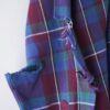 "BORO" purple check hard crush BORO shirt