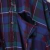 "BORO" purple check hard crush BORO shirt