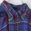 "BORO" purple check hard crush BORO shirt