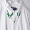"PAINT" RalphLauren green × yellow green × navy paint shirt