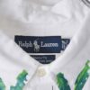 "PAINT" RalphLauren green × yellow green × navy paint shirt