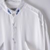 "PAINT" blue × silver paint terotero shirt