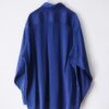 "PAINT" glossy blue body navy × violet paint shirt