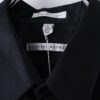 "LACE-UP" black × black fake leather lace-up shirt
