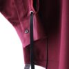 "LACE-UP" burgundy × black fake leather lace-up shirt