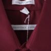"LACE-UP" burgundy × black fake leather lace-up shirt