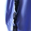 "LACE-UP" RalphLauren sax blue × black frill lace-up shirt