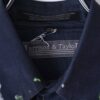 "PAINT" glossy navy body green × silver paint shirt