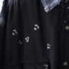 "ANARCHY × ラインストーン" star motif BORO custom shirt