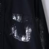 "銀箔ANARCHY" metallic silver foil remake shirt