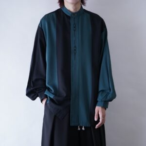 green × black flyfront embroidery design shirt