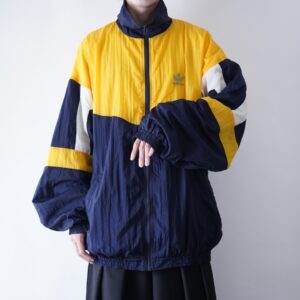 【adidas】80's switching back embroidery logo nylon jacket