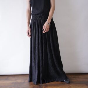 multi pleats design wide hakama pants