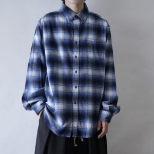 blue shadow check shirt