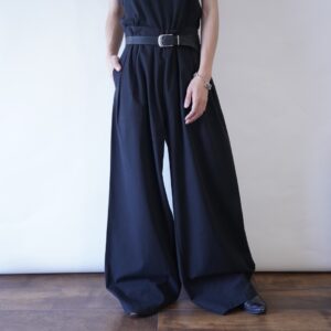 super wide silhouette black wide leg pants