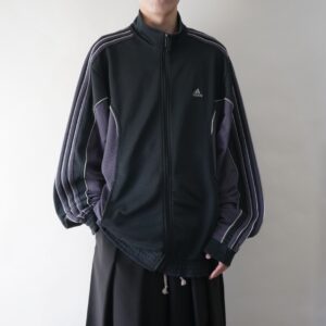 【adidas】rare gray purple solid three stripe track jacket